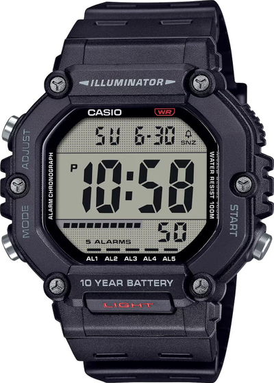 Orë digjitale Casio AE-1600H-1AVEF, rezistente 100m, bateri 10 vjet, e zezë