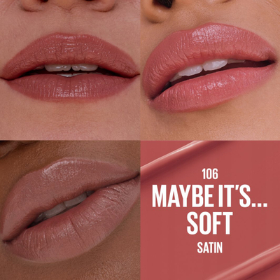 Ruzh buzësh Maybelline New York Serum Lipstick, satin matte, nuanca 106 Maybe It's Soft