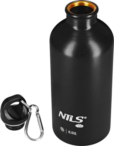 Shishe termike udhëtimi NILS Camp NC3801, 550ml, çelik inox, gri
