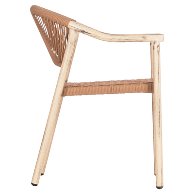 Karrige ngrënieje me mbështetëse KERLY HM6050.01, alumin, 54x58.5x76cm, në ngjyrë bakri