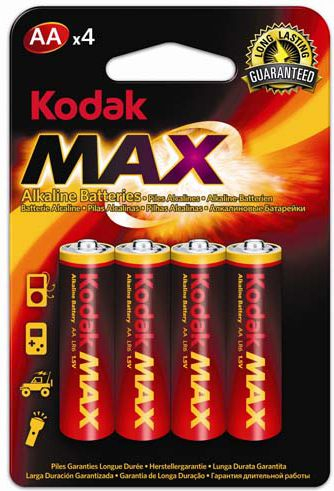 Bateri alkaline AA Kodak LR6 Max, 1.5V, paketë me 4 copë