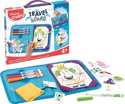 Tabllo magnetike Maped Creativ Travel Set, për fëmijë, e bardhë