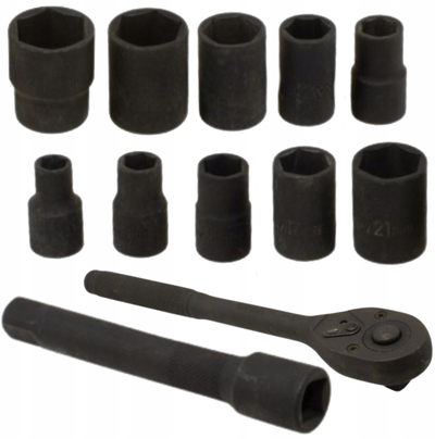 Set çelësash goditës Forcekraft, 12 copë, 1/2", 10-24 mm
