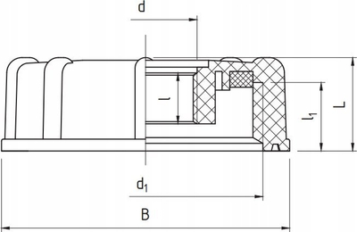 Adapter reduktues Mauzer, fileto 2" në 3/4", plastik, i zi