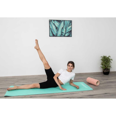 Dyshek yoga EneroFit TPE, 4 mm, dypalësh, mente me gri
