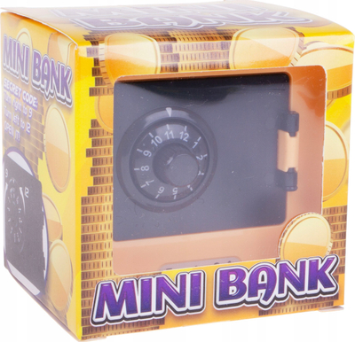 Kasafortë mini për para, me kod sekret, 9 cm, e zezë