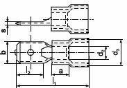 Konektor i izoluar me kavilje TSE 6.3-1SN, 0.5-1 mm², 100 copë, i kuq