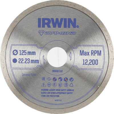 Disk prerës diamanti Irwin IW8087102, 125mm, 22.23mm