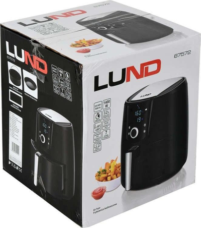 Fritezë me ajër Lund, 3.2L, 1400W, panel LED, e zezë