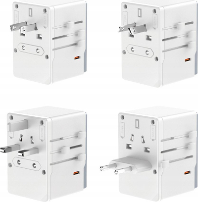 Adaptoi udhëtimi Dudao A35Pro, 35W, 3x USB‑C 2x USB‑A, i bardhë