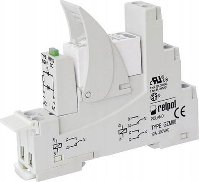 Relai ndërfaqësor Relpol PI85-012DC-M41G-MS-2011, 1P 12V DC, 16A 250V AC