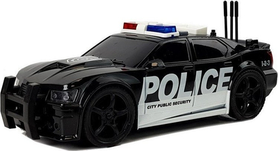 Makinë lodër policie Gazelo City Service, shkalla 1:20, me dritë dhe tinguj, e zezë