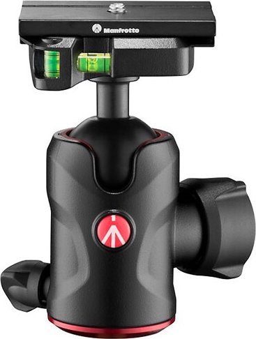 Kokë tripodi Manfrotto 496 Center Ball Head, Top Lock Plate, e zezë