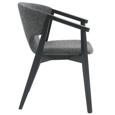 Kolltuk ngrënieje Yeger 62,5x60x79Hcm (HM9995.01), zezë/ gri