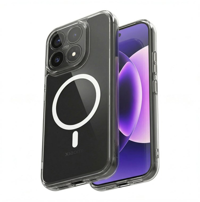 Mbulesë telefoni Crong Hybrid Clear Magnetic për Xiaomi 17, MagSafe, transparente