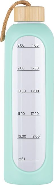 Shishe uji Krups KiCA Hydro Glass, 1000ml, qelq, jeshile