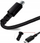 Kabllo karikimi Maclean MCE493, 2 x USB C, 15W QC 3.0, 1m, e zezë
