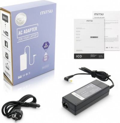 Адаптер полнач за лаптоп Mitsu ZM/ACE19474, 90W, 19V 4.7A, црн