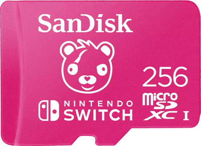 Kartë memorie SanDisk Nintendo Switch Fortnite, 256GB, MicroSDXC, UHS I U3, rozë