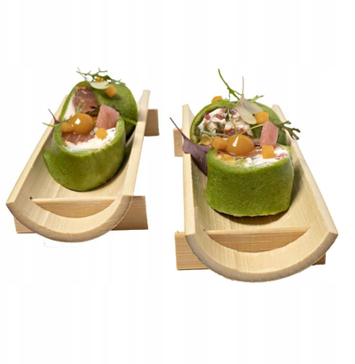 Pjata bambuje Verlo Fingerfood, 6.5x15cm, set 6 copë, ngjyrë natyrale
