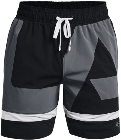 Спортски кратки панталони Under Armour Baseline Woven, за мажи, црни со сиво