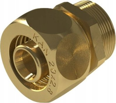 Përshtatës kompresioni KAN Therm UltraLine 16, me fileto mashkull G1/2", bronz