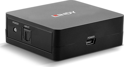 Ndarës audio optik Lindy, 3 porta TosLink, digjital, i zi