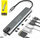 Адаптер HUB 9in1 ZENWIRE USB-C, HDMI 4K, RJ45, сива Space Grey