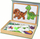 Puzzle magnetik Leantoys, me dinosaurë, me tabelë të bardhë