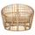 Kolltuk rattan natyral 103×92×81 cm (HM9814), bardhë