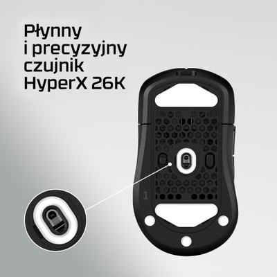 Maus gaming HyperX Pulsefire Saga Pro Wireless, 2.4GHz Bluetooth, RGB, i zi