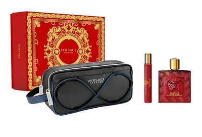 Set Versace Men's Eros Flame, Eau De Parfum 100 ml + Sprej 10 ml + çantë