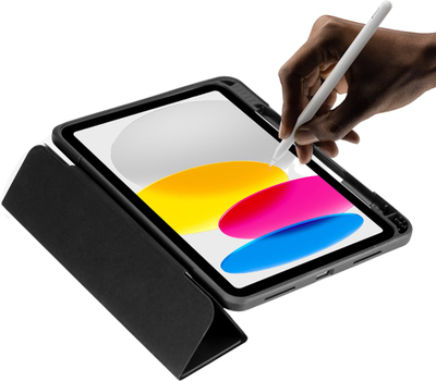 Mbrojtëse tableti DEQSTER Rugged MAX, për iPad 10.9" 10th Gen, me mbajtëse stylus, e zezë