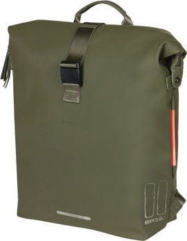 Çantë anësore biçiklete Basil Soho, 17L, Nordlicht LED, jeshile