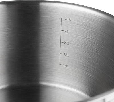 Tenxhere çeliku inox Florina Chef, 24cm, 6L, e argjendtë