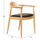 Karrige ngrënieje Ador 62x54x76,5Hcm (HM9948.01), zezë