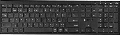 Тастатура Powerton UltraSlim, wireless, CZ + SK, Црна
