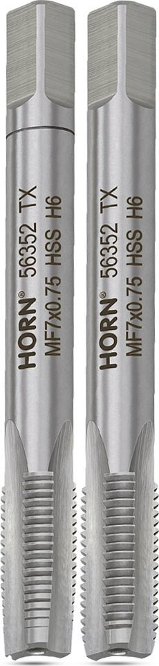 Set çezmesh filetuese HORN 56352, M7x0.75, HSS, ngjyrë argjendtë