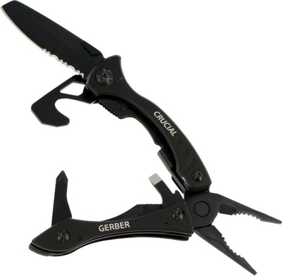 Multimjet Gerber Crucial, prerëse rripash, çelik inox, i zi