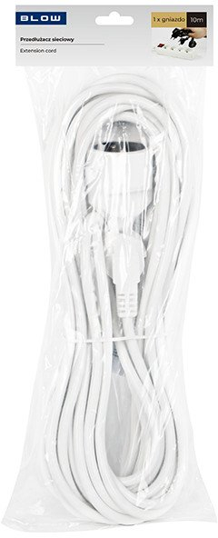 Paraprize BLOW PR-160, 1 dalje me tokëzim, 10m, 3x1.5mm, e bardhë
