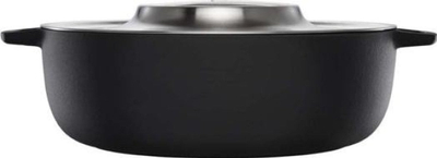 Tenxhere Fiskars Norden Grill Chef, 30cm, me kapak metalik, e zezë