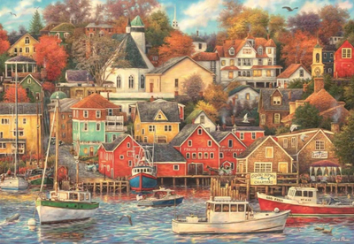Puzzle Clementoni Good Time Harbour, 1500 copa, 84 x 59 cm, shumëngjyrësh