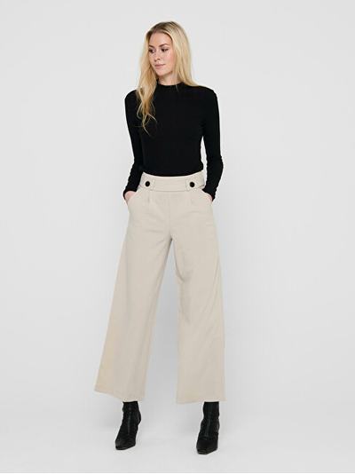 Панталони Jacqueline de Yong JDYGEGGO Wide Leg Fit, беж