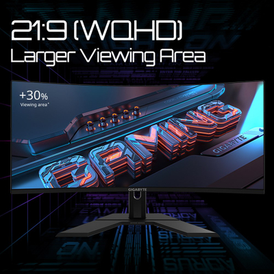 Monitor gaming i harkum GIGABYTE GS34WQC, 34\", WQHD 3440 x 1440, 120Hz, i zi