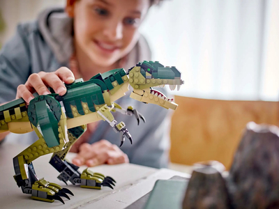 Set LEGO Creator 3in1 T. Rex, lodër ndërtuese, shumëforma, shumëngjyrësh