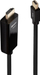 Kabllo Lindy DisplayPort Mini - HDMI (36927), 2m, e zezë