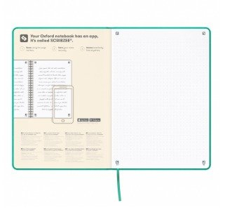 Fletore Oxford Signature A5, 200 faqe me pika, turquoise