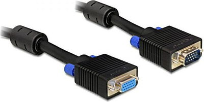 Kabllo VGA Delock 82565, 3m, D-Sub mashkull në femër, e zezë