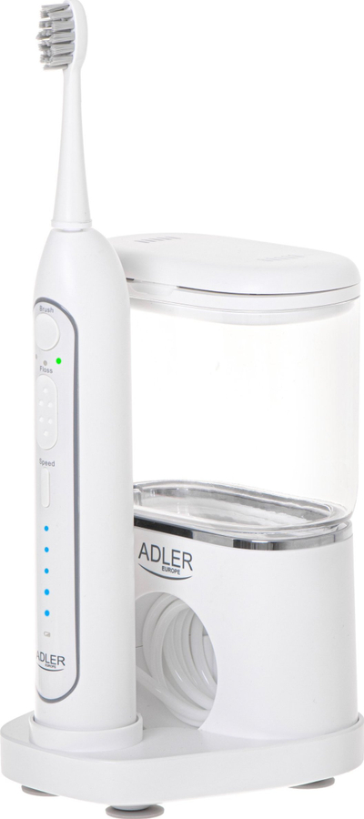 Furçë dhëmbësh sonike me irrigator Adler AD 2180, 500ml, USB C, e bardhë