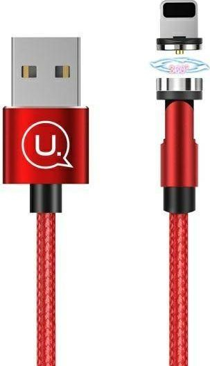 Kabllo Usams, USB-A/Lightning, 1 m, e kuqe